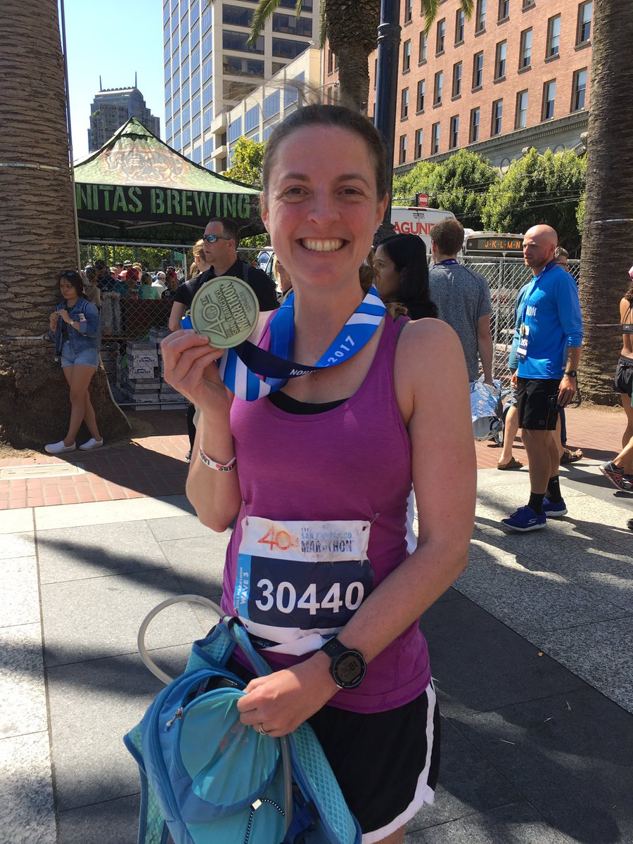 UnluckyDon's tweet photo. @scsentinel @ReporterJess runs SF marathon, #unluckyDon at @SFGiants Padres game. Who's gonna have a better Sunday? #CongratsJess https://t.co/1vPaIIOM9t