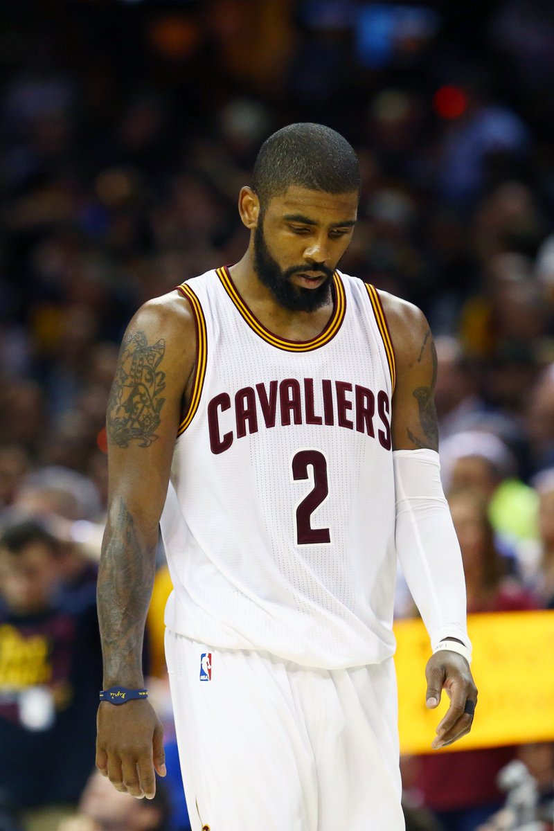 BleacherReport's tweet photo. Kyrie was upset he was included in trade talks for Paul George and Jimmy Butler, per @espn https://t.co/HSjzoaYAIb https://t.co/7SgqyAwgMO