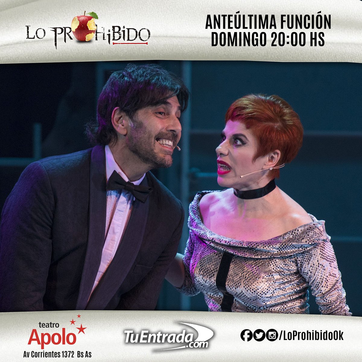 Anteúltima función! no te la podés perder!! HOY 20:00 hs !! 
  bit.ly/2qT0fPU  <a href="/darthesjuan1/">Juan Darthés</a>   <a href="/AlejandraRadano/">Alejandra Radano</a>   <a href="/vicdalessandro/">Victorio DAlessandro</a>