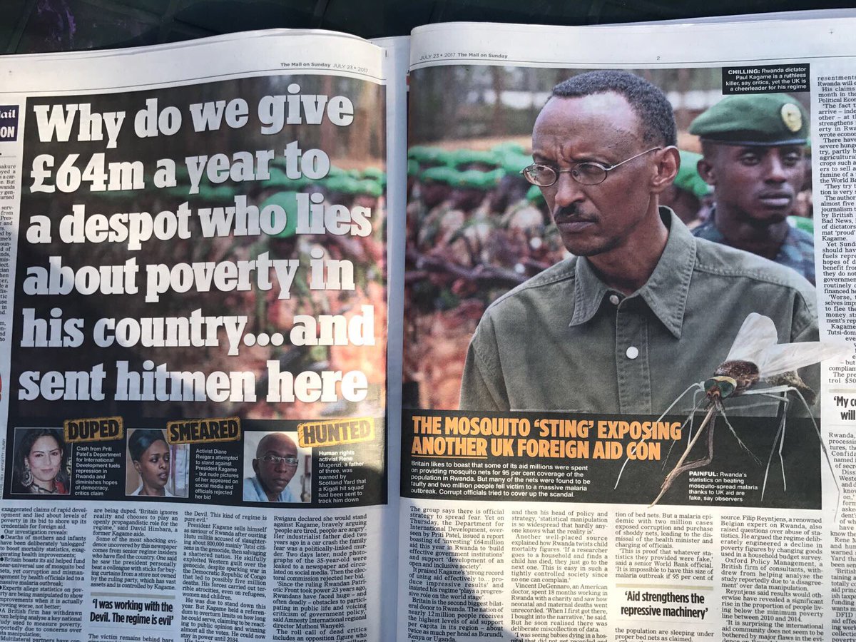 LaureUwase's tweet photo. Why do you give £64 a year to a despot who lied about poverty...and sent hitmen here ? #KagameGetOut https://t.co/gvJHacViGS