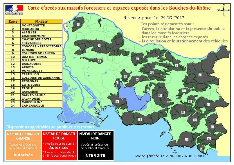 allole18's tweet photo. Risque exceptionnel d'incendie dans le Var et le @departement13 demain. Plupart des massifs fermés. PRUDENCE ! @SDIS13 @SDIS83 https://t.co/3Wz85GaMfq