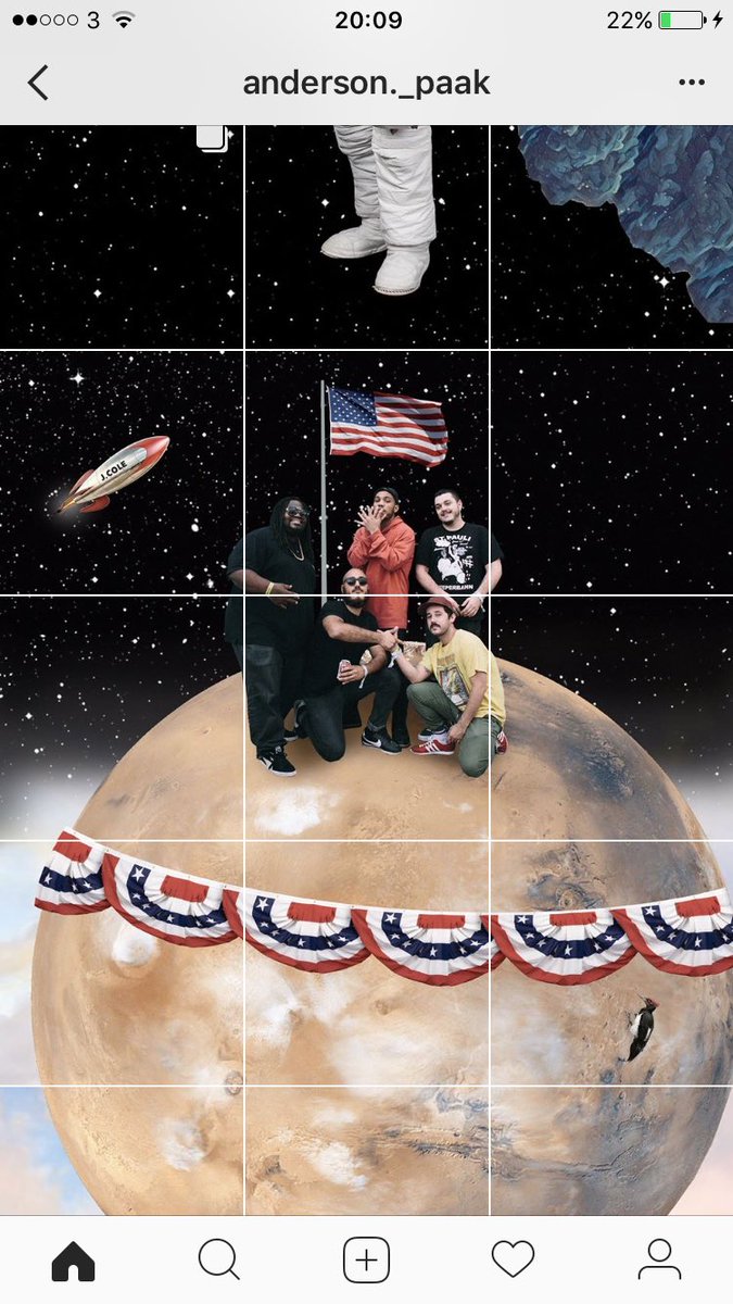joebass13's tweet photo. Yeh @AndersonPaak's music is great. But can we talk about his Instagram?! https://t.co/R9T9GQUxlF