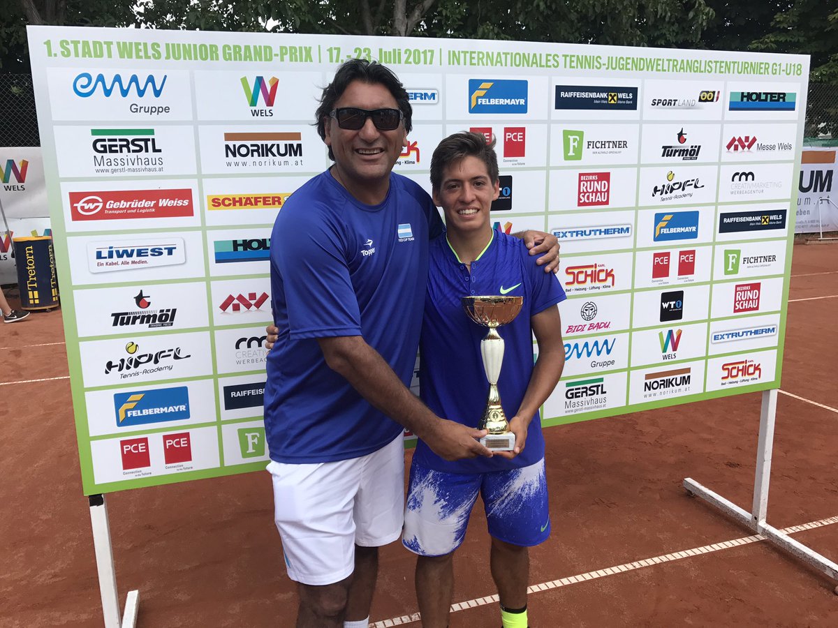 negrogomeztenis's tweet photo. Sebastian Baez Campeón del Grado1 City of Wels Junior - Grand - Prix 2017 . Gran semana !!!!  @AATenis https://t.co/NlmEI0VHi1