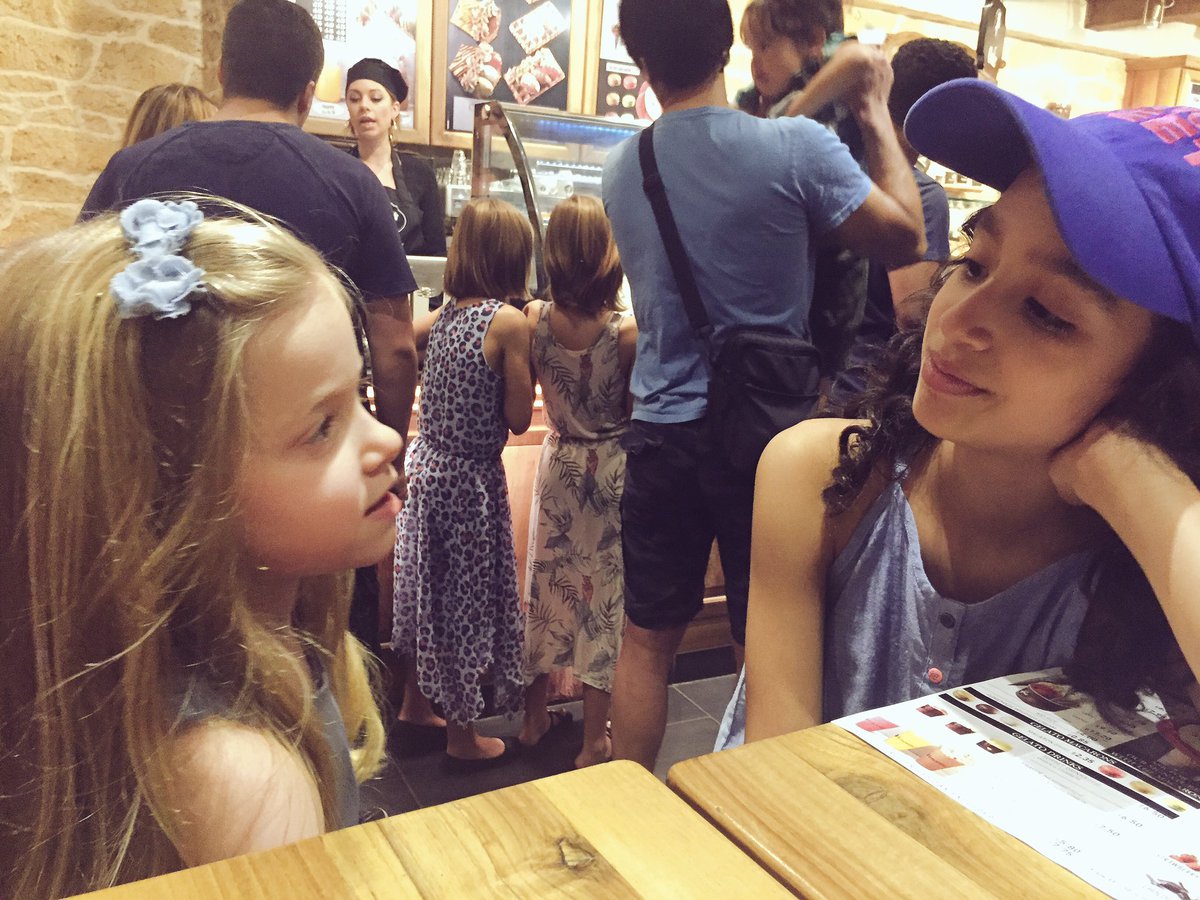 CateElefante's tweet photo. Love you Madison...💕🍦💕👧🏻👧🏼 #friendship #broadwaykids #doubleshowsaturday #onyourfeet #waitressmusical #littlegloria #littlelulu #breaktime https://t.co/dBIi41jWuD