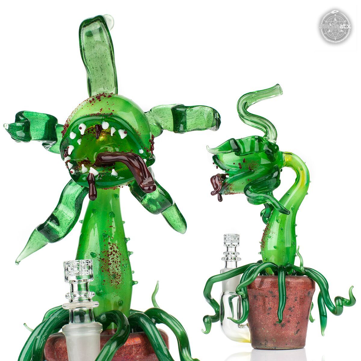 SmokeATX's tweet photo. Check out this beauty by #SpaceGlass! Send us a message with your inquiries.
#smokeatx #atx #functuionalglassart #monsterplant #headyglass https://t.co/xee9UDMbqP
