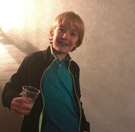 santafeopera's tweet image. Youngest ⭐️ Jonah Sorenson, Young Steve Jobs, at his cast party appearance. IRL family affair w/Dad @BattonSorenson as Woz! #sfoRSJ