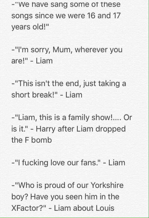 albumlouie's tweet photo. Their last words in their last tour. I keep hurting myself https://t.co/SxintBLlmN