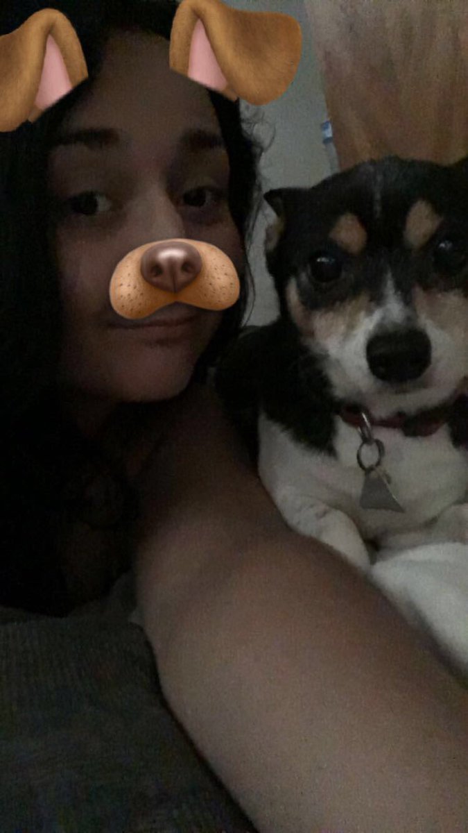 Kattbugz's tweet photo. If these selfies don't tell you how much I love my dog idk what will. 🐶💕 https://t.co/8Q2IAcynYx