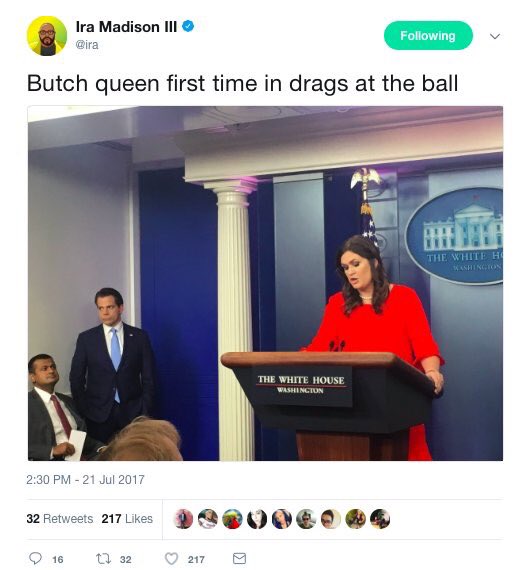 Daily Beast's Ira madison calls Sarah Sanders 'butch queen' in drag