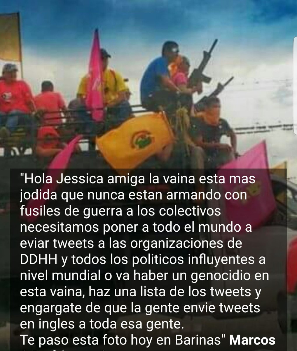 luz_3103's tweet photo. Colectivos armados sembrando miedo en Barinas... https://t.co/zVQYPBfiOi