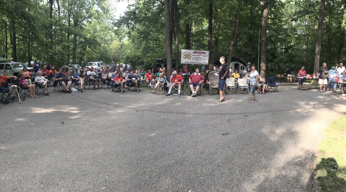 cooltearsmag's tweet photo. Fantastic weekend at Crossroads of America with the Tearjerkers. #tinycamping #hugegroup #cra2017 #indianastateparks #mccormickcreek https://t.co/M52VyKBBKt