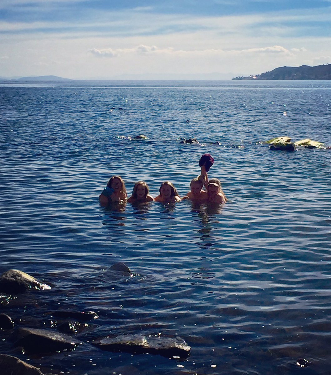 karter_harris's tweet photo. Visited the highest lake in the world, Lake TitiCaca. It was definitely an experience. #nosuitnoproblem #freezing #makingfriends https://t.co/ZiR0TIshVG