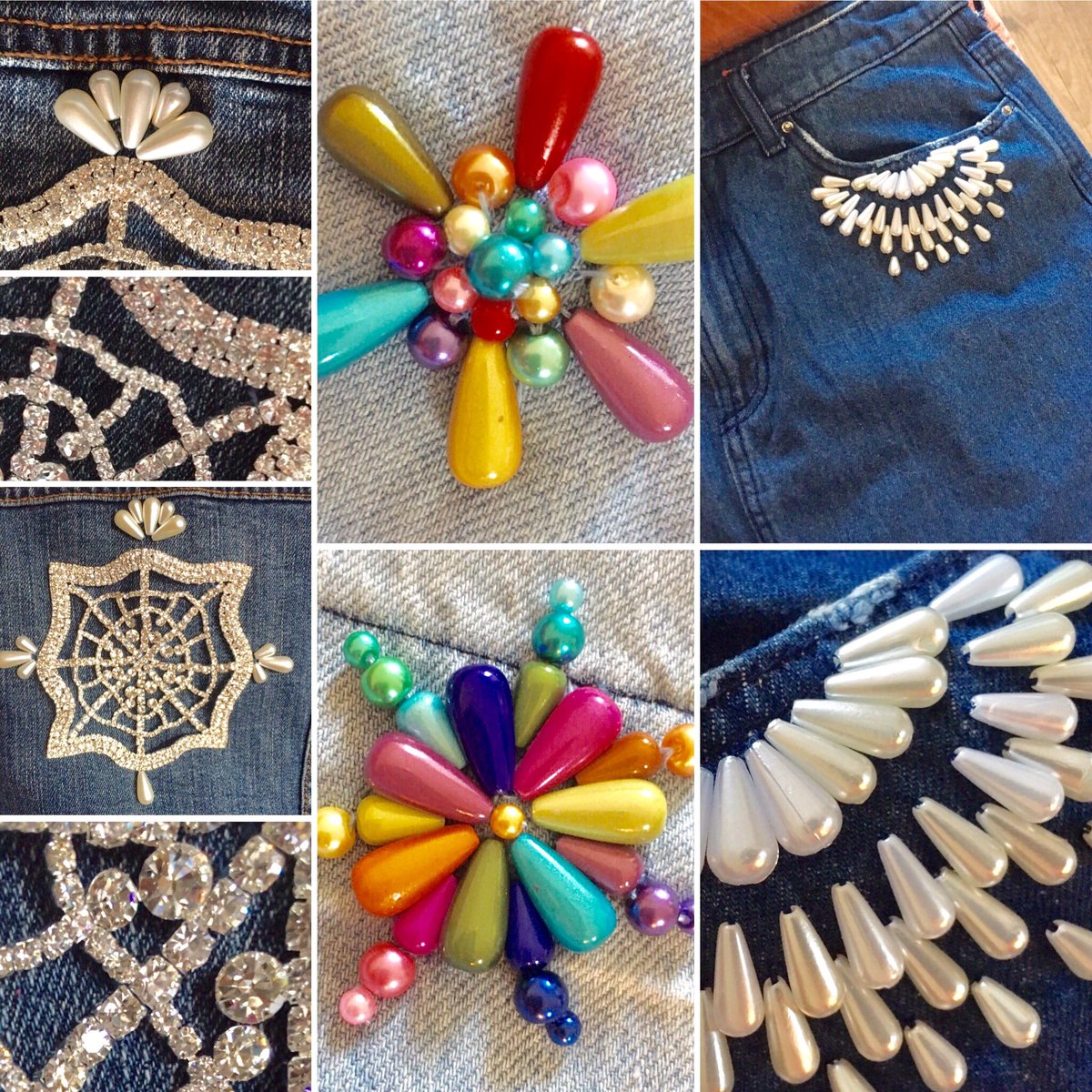 COMING SOON-Crystal and pearl embellished denim jackets, jeans and skirts! #denim #quintonclothing #style #embellish #design #jeans #fashion