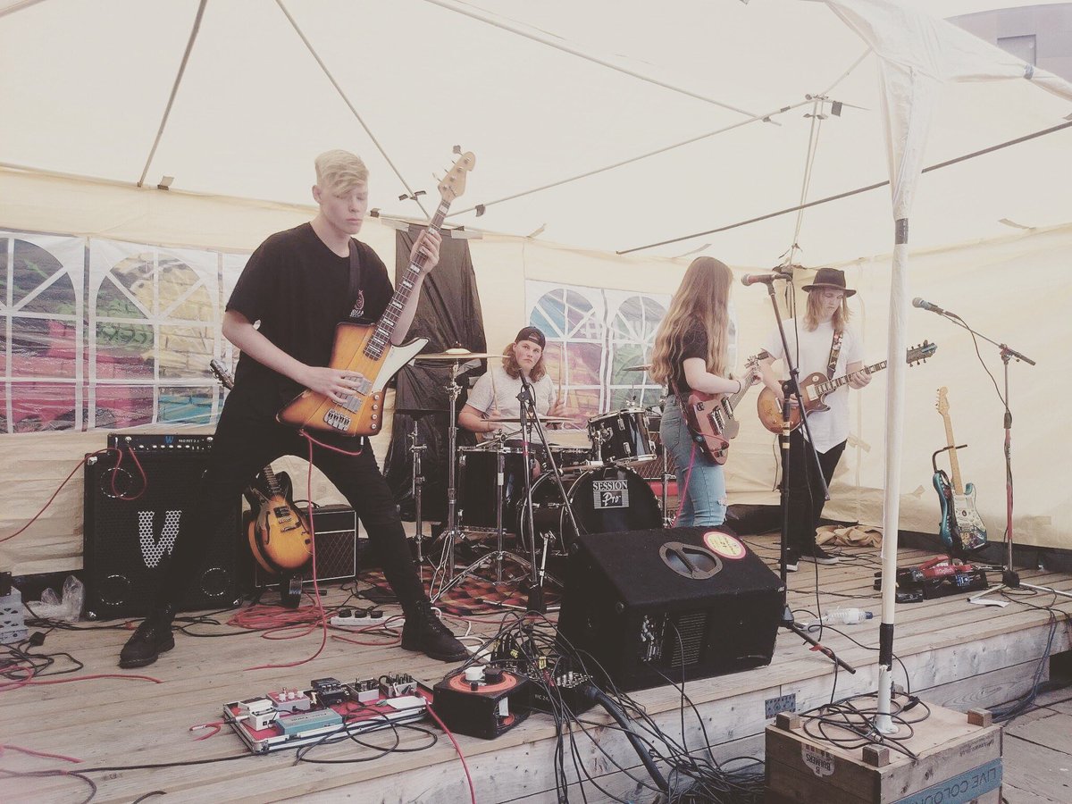 SAU_band's tweet photo. Cracking gig at The Doc Stage today as part of @tramlines! #Tramlines2017 #TramlinesFestival #sheffield #Docstage https://t.co/nmazJsVlVz