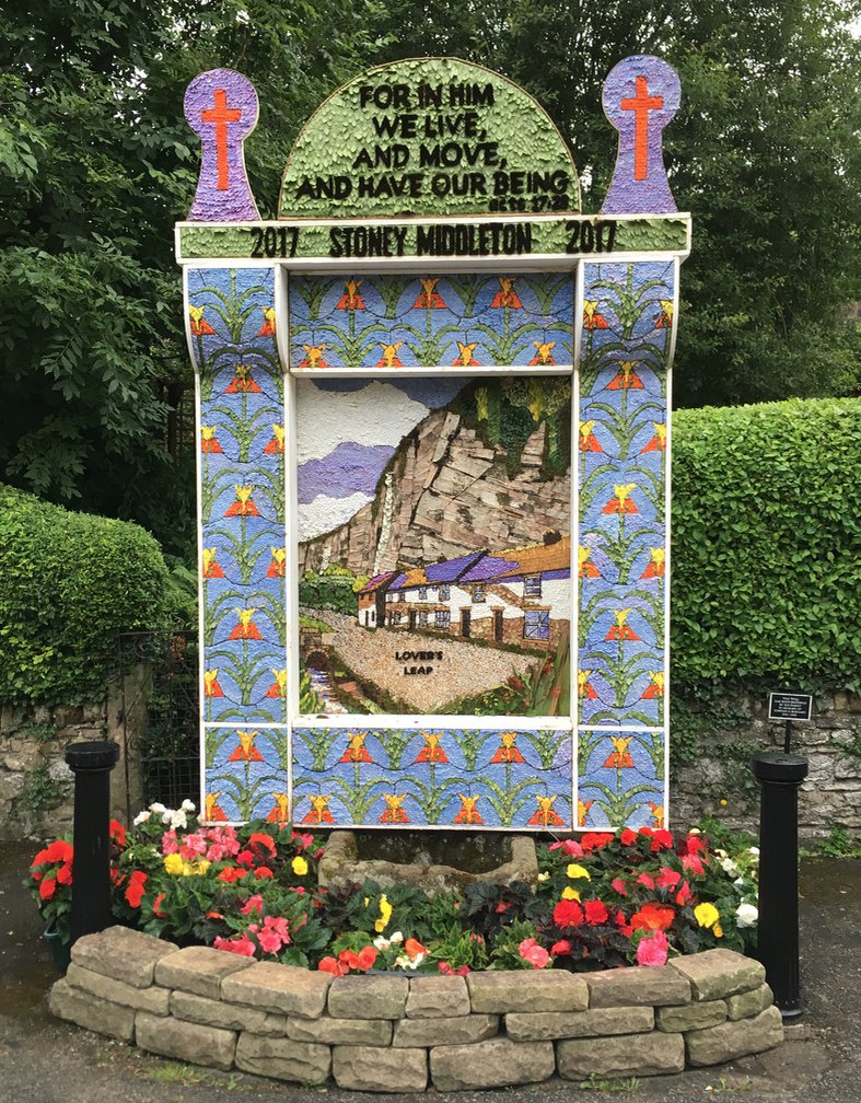Just taken an evening stroll to see the fabulous well dressings in Stoney Middleton #tradition #derbyshire #peakdistrict #welldressing