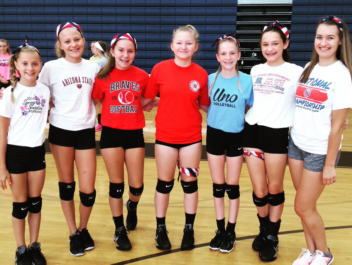 JCAGirlsVB's tweet photo. Champs! Coach Scheibe congrats @MorganLeuszler5 for repeat title win in @JCAonline seventh-eighth grade summer camp tourney. #FutureAngels https://t.co/rS55RIvVaI
