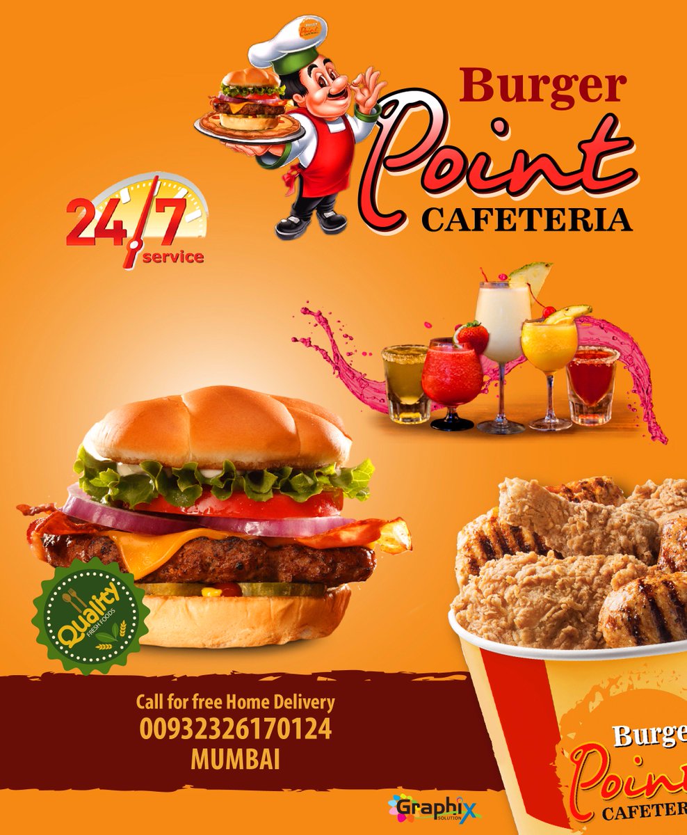 TanveerGraphix's tweet photo. #Burger #Point #Cafeteria #Mumbai
#Design #Concept #Illustration #Graphix_Solution
#Tanveer
#24x7 @TanveerGraphix @tanveeransari17 https://t.co/oOe6tuQN6Y