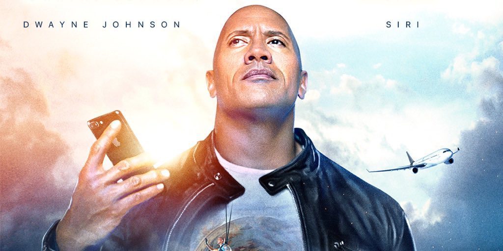 9to5mac's tweet photo. Apple partners w/ Dwayne ‘The Rock’ Johnson for new movie co-starring Siri https://t.co/S7mEFyBtGp https://t.co/Tzr5V6RYoF