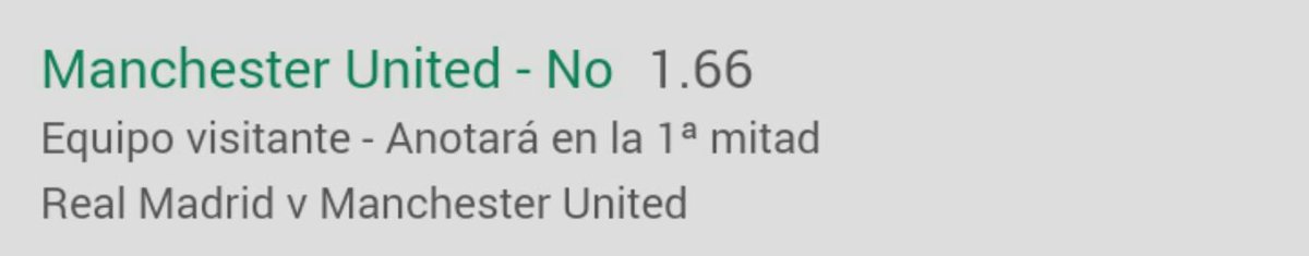 SecurTips's tweet photo. La última de hoy 😉
Fútbol International Champions Cup
Cuota 1.66
Stake 6/10
#apuestas #bet365 #Madrid #Manchester https://t.co/qPkSTkkoHL