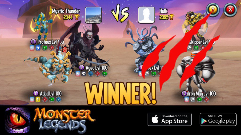 I rule at the Monster Legends Arena! If you dare to challenge me, start collecting monsters! m.onelink.me/8651e4be