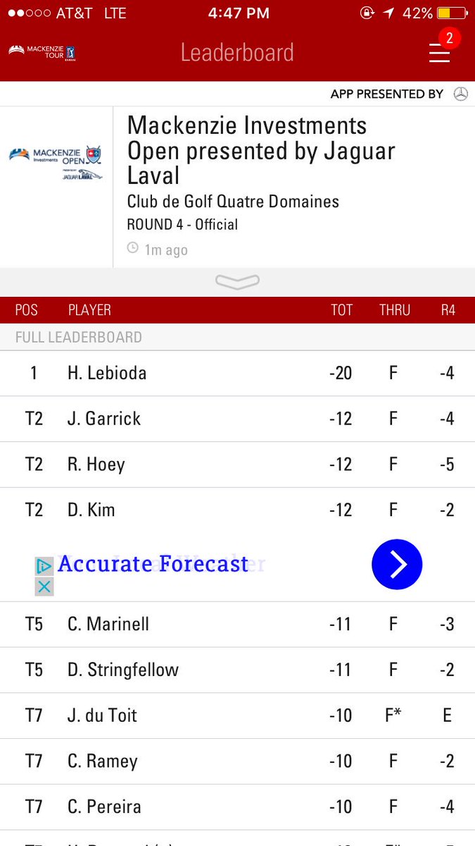 canonclaycomb's tweet photo. @hank_lebioda absolutely lapping the field in Canada this week. The dude is on a roll!!!! #letsgohank https://t.co/SJV6NlRzqL