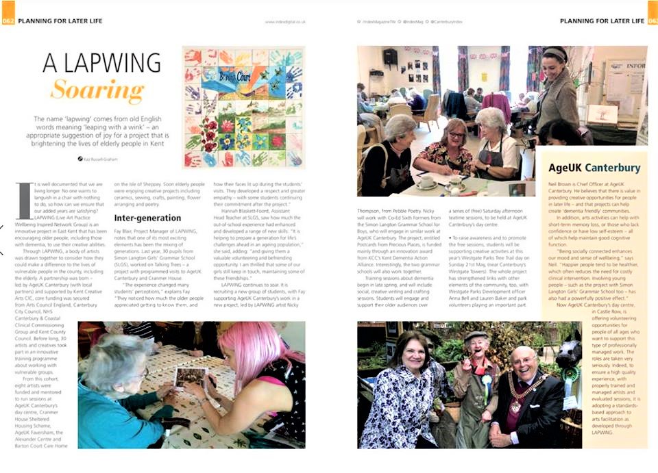 #artshealthwellbeing is the #LAPWINGproject <a href="/AgeUKCanterbury/">Age UK Canterbury</a> : an exemplar of what more could be done?ageuk.org.uk/canterbury/wel… <a href="/ace_national/">Arts Council England</a>