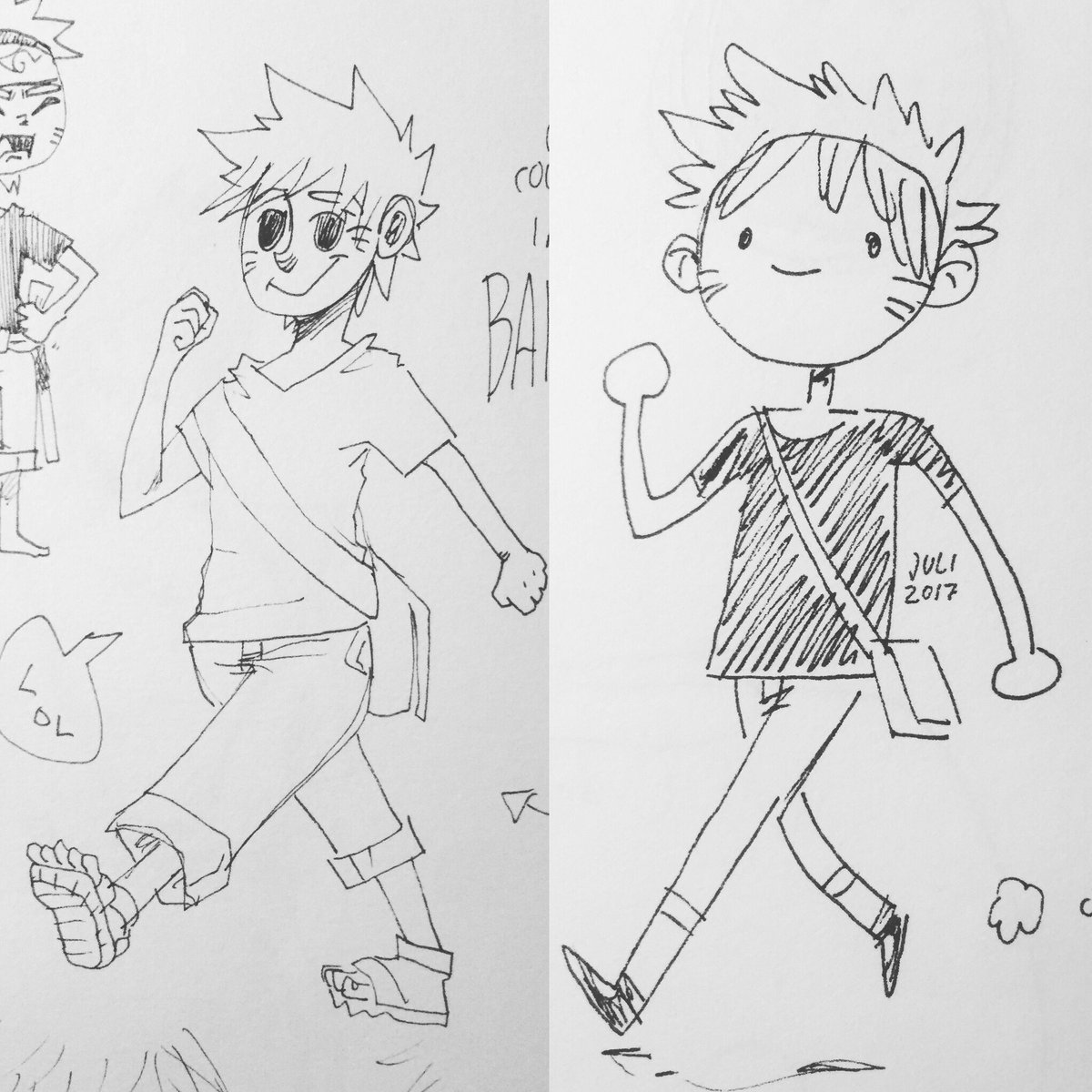 Age progression: 7 years
Art progression: more childish than ever. 
2010/2017 