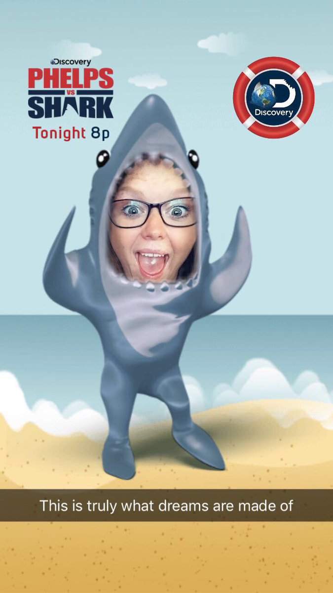 Ginger_Allie's tweet photo. A year later... this is truly what dreams are made of. Thanks @Snapchat and @SharkWeek #sharkweek https://t.co/lBE9KNfVLl