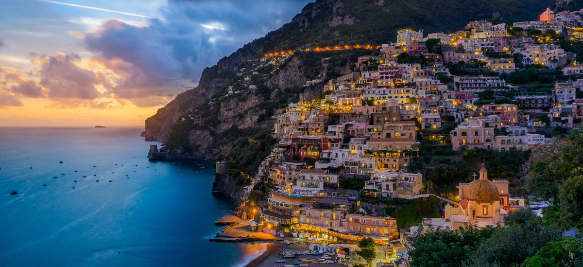 MarioRomanoUS's tweet photo. What to wear when your evening looks like this. #summerstyle #resortstyle #positano #beachchic #summerfashion https://t.co/qEEfLZ4qhV
