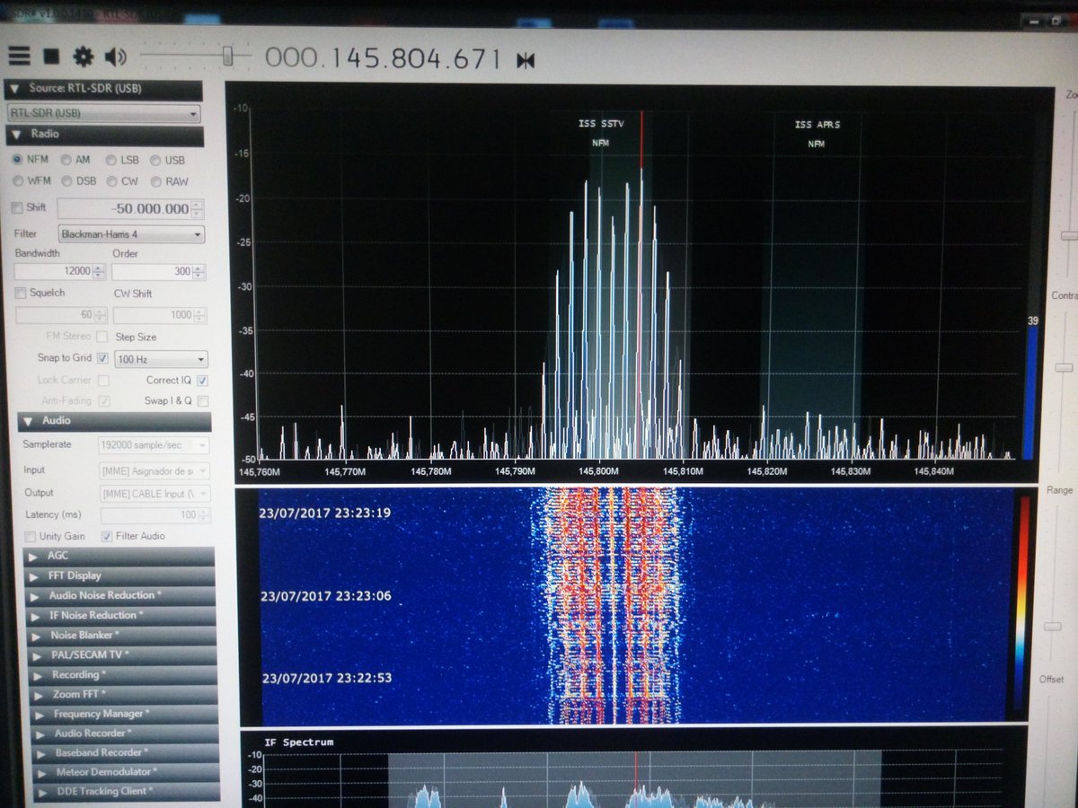 ea3ibc's tweet photo. Now #iss #sstv pic from Barcelona, #sdrsharp #rtlsdr #wxtrack #multipsk #hamradio https://t.co/vyA4rwe8wa