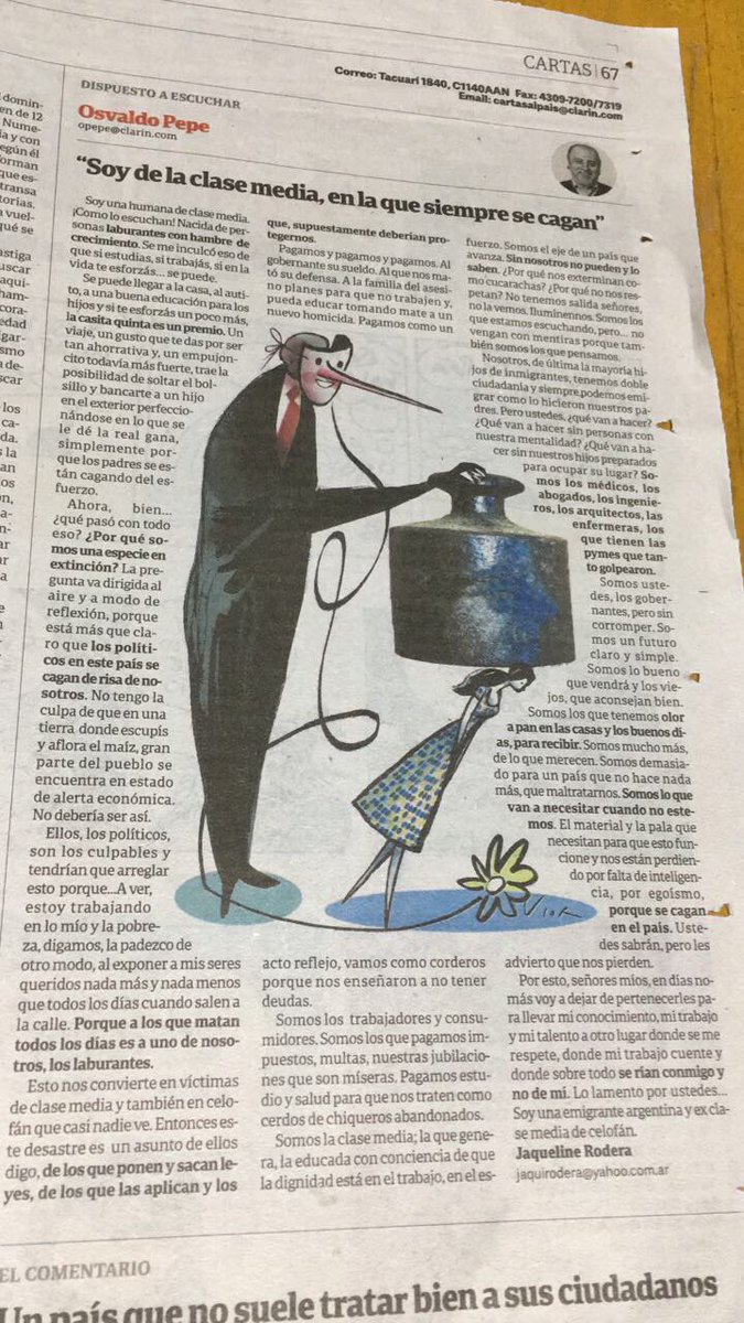 JorgeMurua67's tweet photo. Excelente Carta ..léela y decime si no te sentís identificado . Labura , paga ( sino te embargan ) total hay muchos Cristóbal López sueltos https://t.co/1z6ZSVCJUA