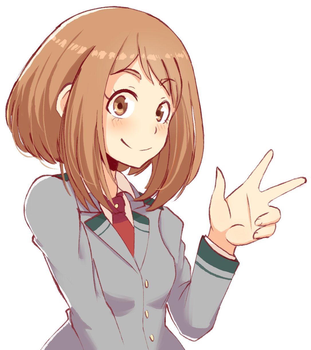 Drew a cute Ochaco Uraraka. 