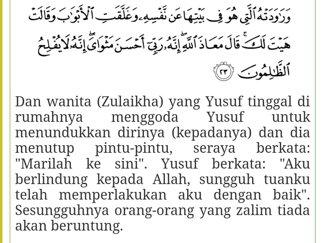 Muhdnur On Twitter Pada Awal Lagi Nabi Yusuf A S Dah Tahu Zulaikha Sukakanya Menurut Tafsiran Ni La Kalau Ustaz Ustazah Nak Jelaskan Lagi Silakan Https T Co Tdl14w9lrg