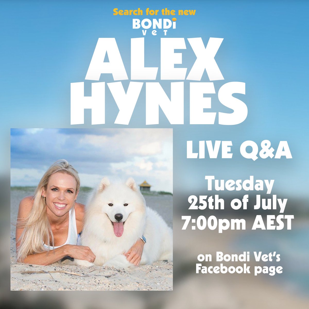 Alex will be answering your questions tomorrow at 7pm on our Facebook Page! 🐶♥️😸
Tweet us your questions or ask them live tomorrow night! 🌊