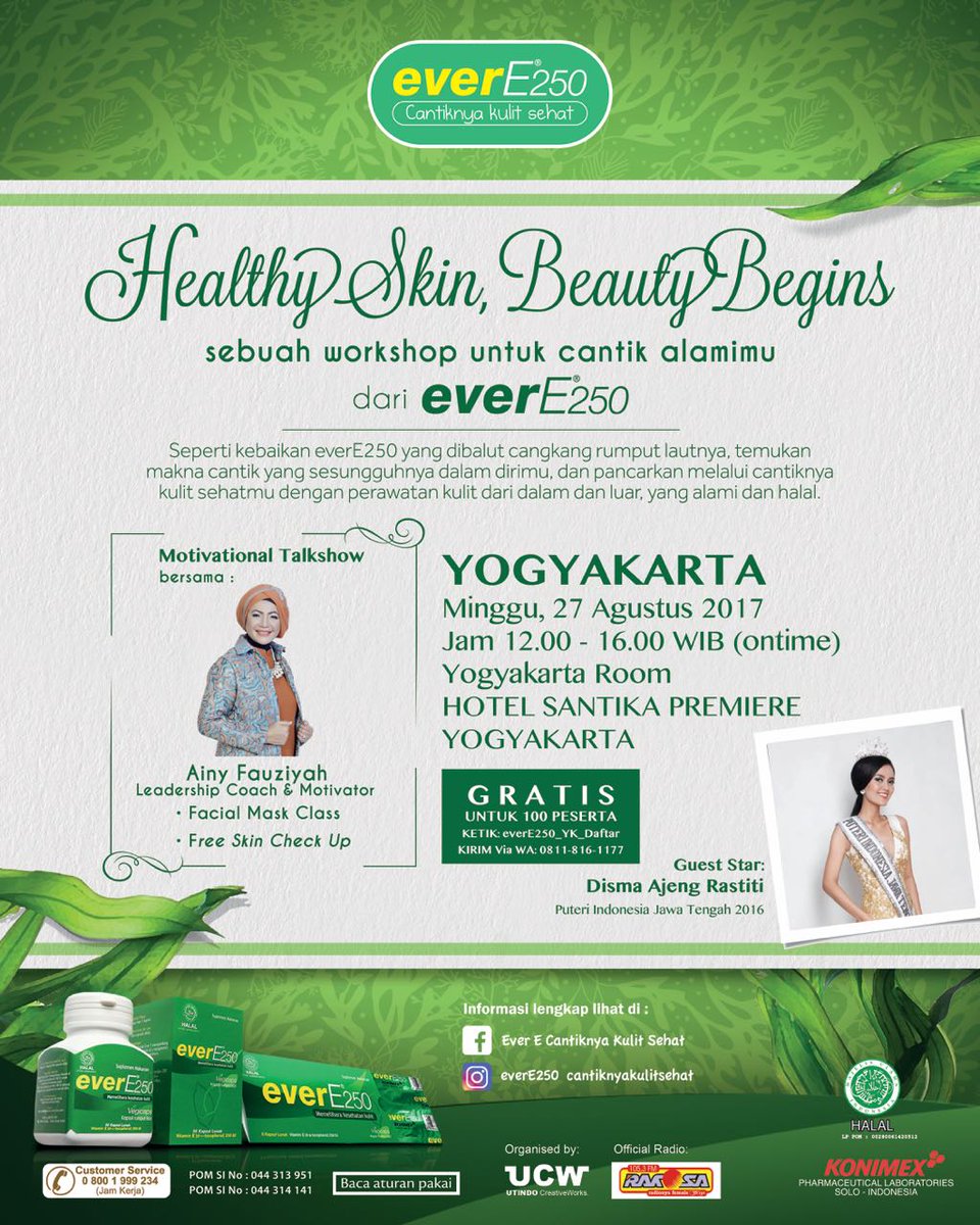 dismaras's tweet photo. HEALTHY SKIN BEAUTY BEGINS with everE250 
Ayo daftarkan diri kamu, GRATIS!!! https://t.co/Po0YLb2f8a