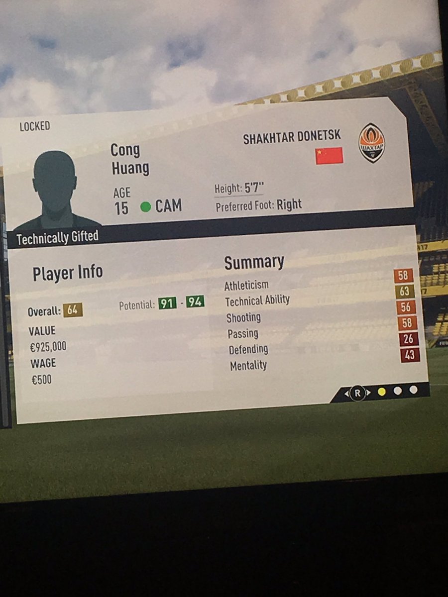 fifa17cmplayer's tweet photo. @FIFACAREERTANKS https://t.co/BzqzC9QWb5