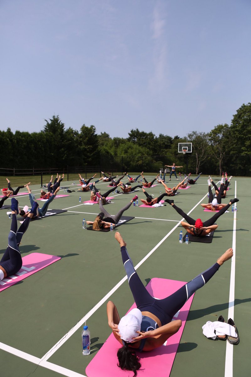 billboard's tweet photo. When you go to brunch and burn calories 💪, thanks to New Balance Lifestyle and @REVOLVE #ad #revolveinthehamptons #revolveactive #574sport https://t.co/87svrNNg4c
