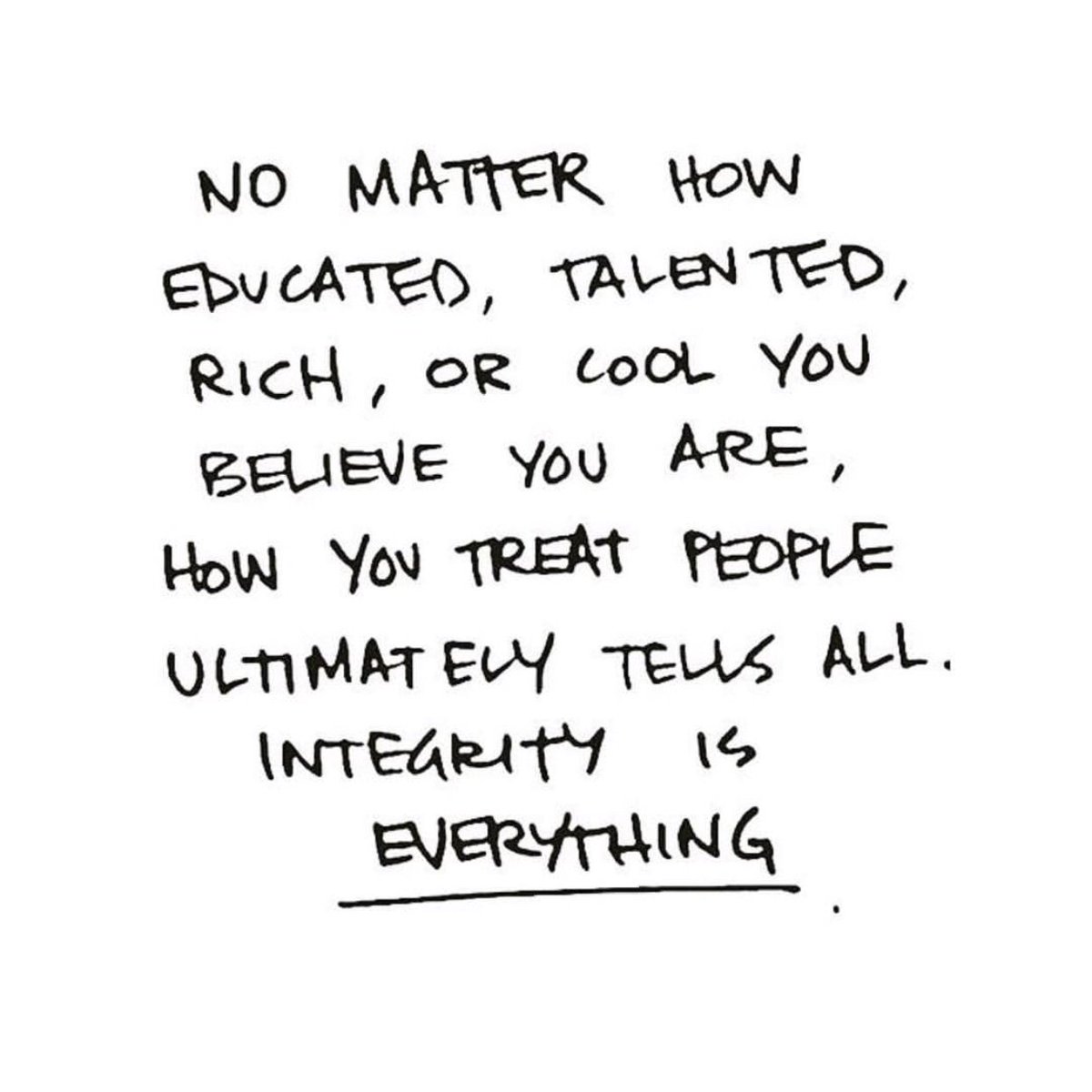 ashleysilva's tweet image. Reminding myself....integrity is everything.