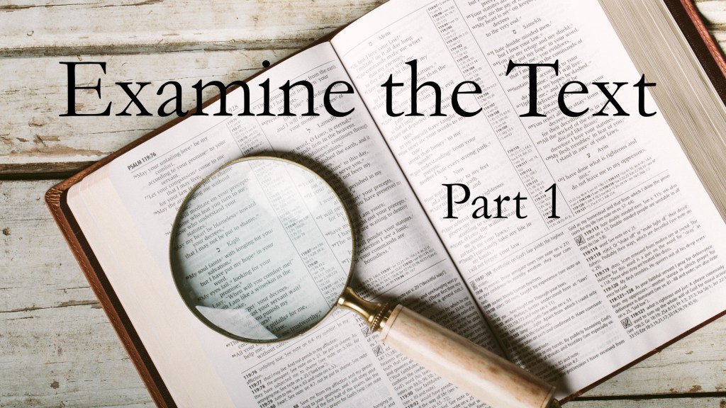 preachingprof's tweet image. Examine the Text thepreachingprof.com/examine-text/