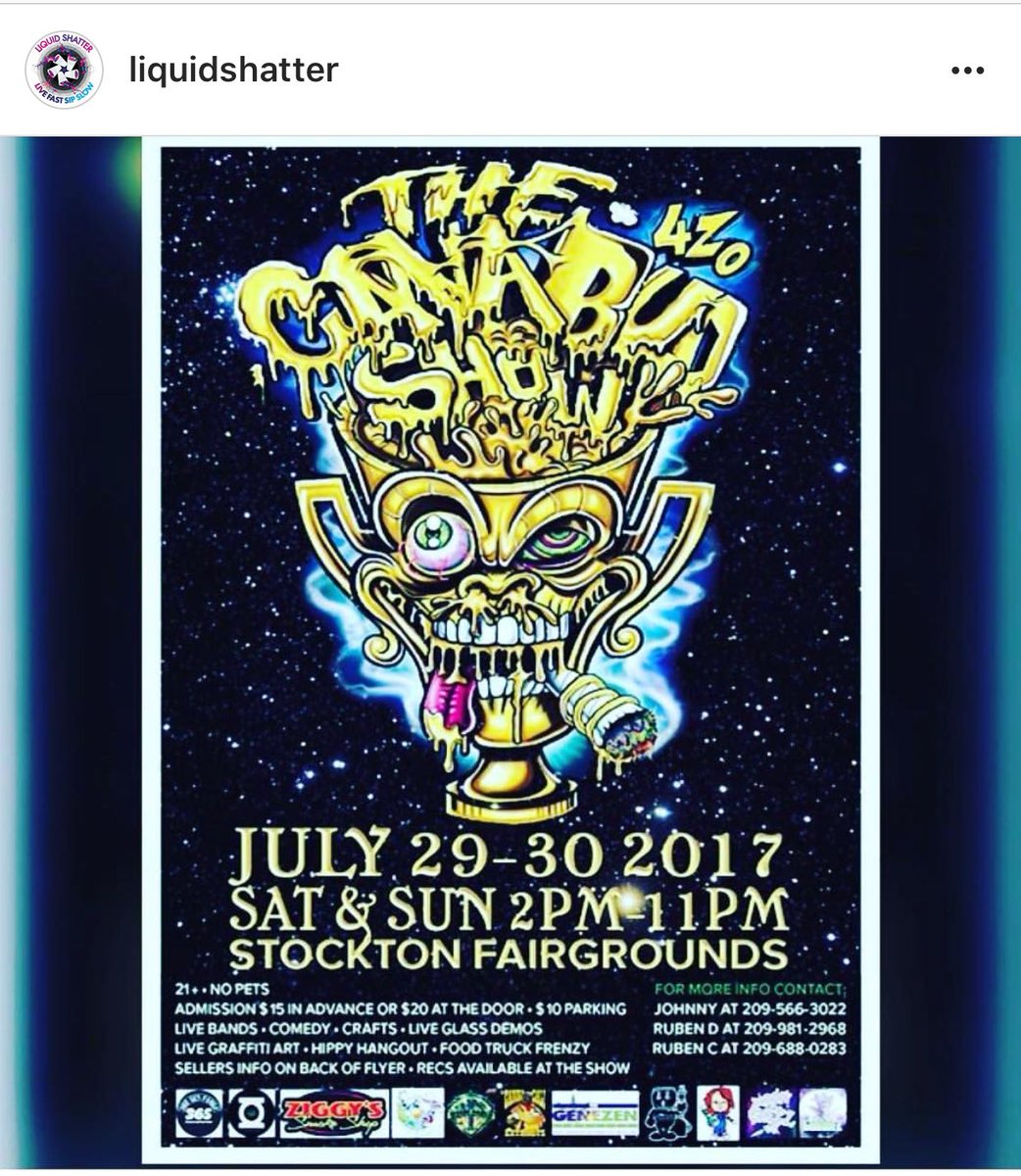 LiquidCBD's tweet photo. Going down this wknd #stockton we will be pouring up the #liquidshatter & cbd all weekend long @ the canabud show! #livefastsipslow #GODER https://t.co/CNUS0E80PV