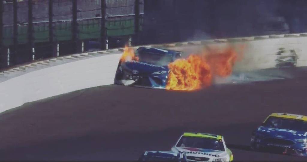 NatureGuyTy's tweet photo. Big crash at Indy #NASCAR  #Motorsports #Crashes #Indy #IndianapolisMotorSpeedway #Brickyard400 #Racing #AutoRacin… https://t.co/3JyBQq4KLq https://t.co/hSPH3fOsO6
