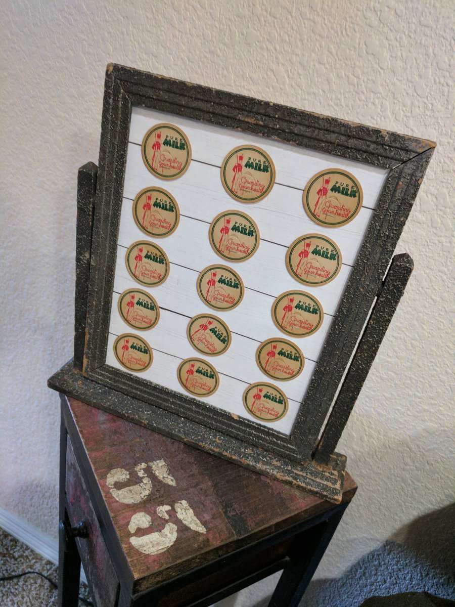 SteampunkCoast's tweet photo. Todays creation! Cool redo with milk bottle tops #SPCTX #steampunkcoasters #etsy #etsyusa #etsyau #etsyuk #create #sundayfunday https://t.co/YG95oxAH4K