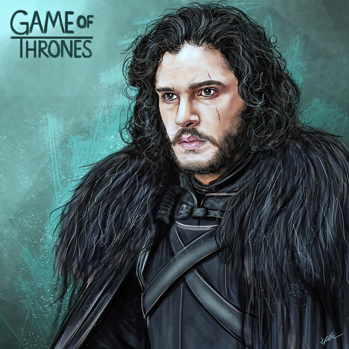Are you excited for the new episode? #GameOfThrones #jonsnow #KitHarrington #illustration <a href="/GameOfThrones/">Game of Thrones</a> <a href="/HBO/">HBO</a>