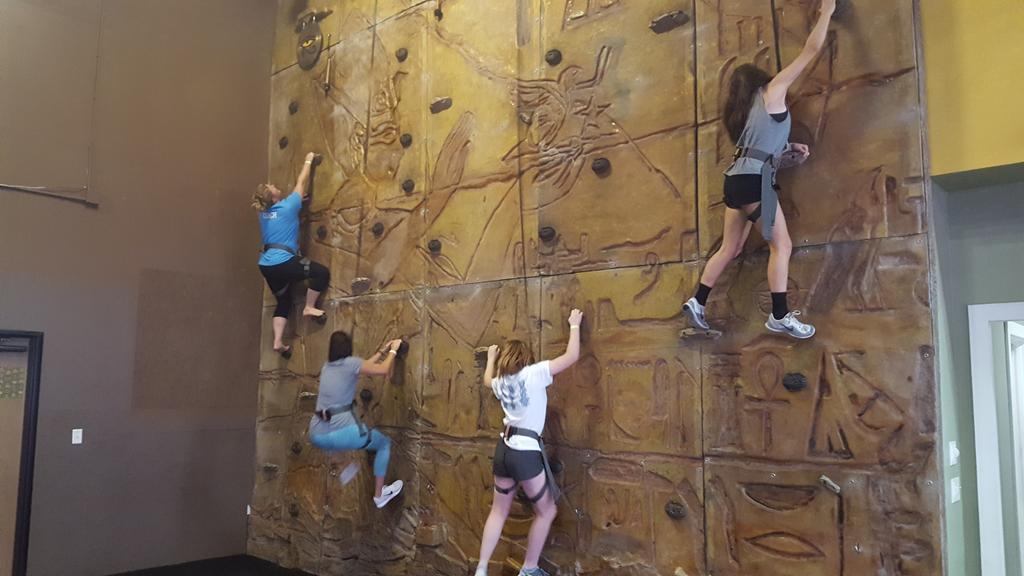 Lakeview_vb's tweet photo. Rock climbing with varying degrees of success. Coaches were the winners! #unc17 https://t.co/MR3YTrvWdM