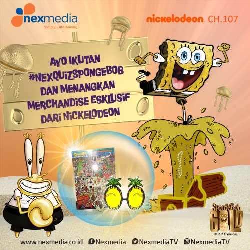 NexmediaTV's tweet image. Dimana Mister Krabs menyimpan rahasia  Formula Krabby Patty? Jawab di goo.gl/TyaQqo dan menangkan hadiahnya! #NexQuizSpongeBob