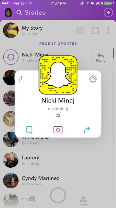 Nicki minaj snapchat account