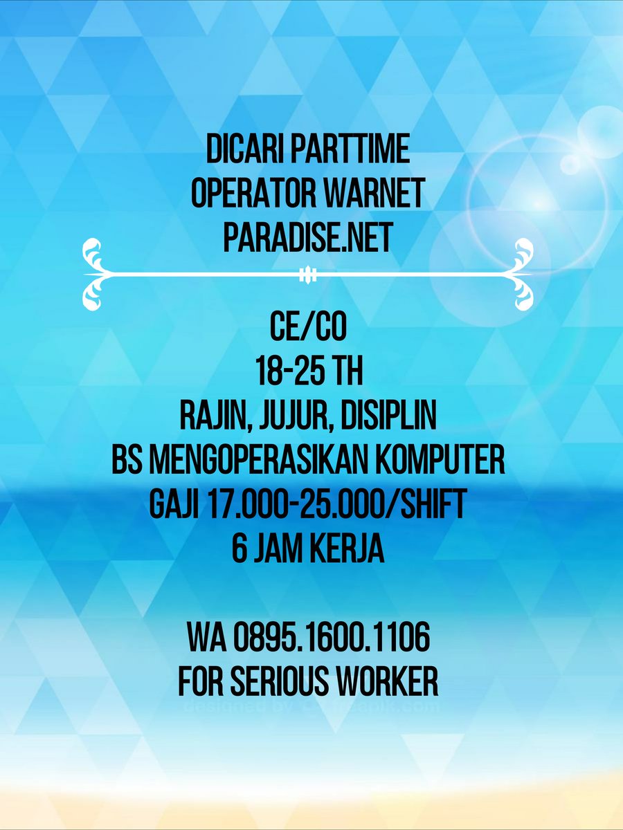 Paradise_NetYk's tweet photo. @parttimeJOGJA min tulung di bantu https://t.co/y9bfLbvFJb