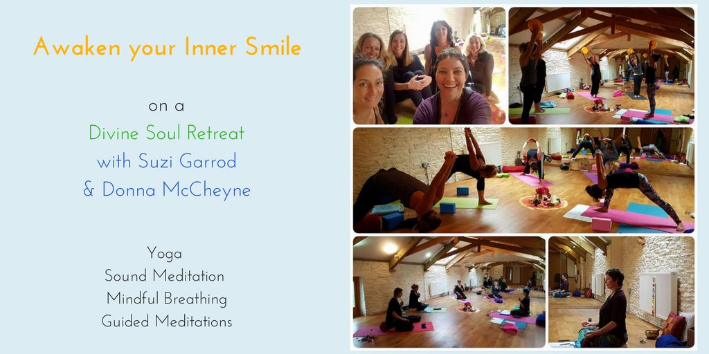 suzigarrodevent's tweet photo. #awakenyourinnersmile on #divinesoulretreats with @SuziGarrod and @SimplySoulfulUK https://t.co/A2RILhq7vY https://t.co/1J9u9Zy2TV
