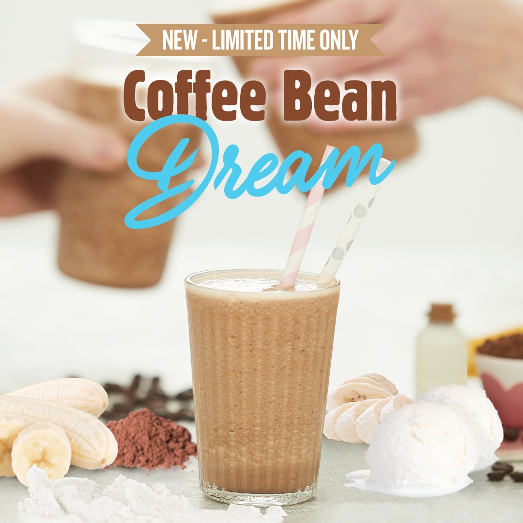 Wake up and smell the Coffee Bean Dream smoothie! New and only available for a limited time.