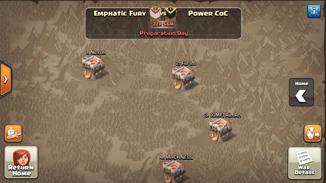 Great random war vs <a href="/RealPowerCoC/">Power CoC</a>. Gl! 8/14/18 vs 6/15/19